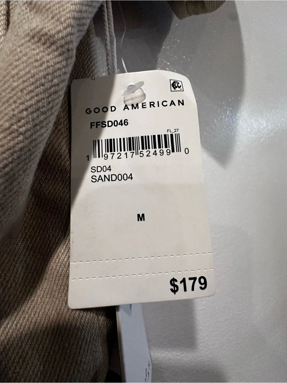 Good American Girl' Utility Shirt Dress in Taupe